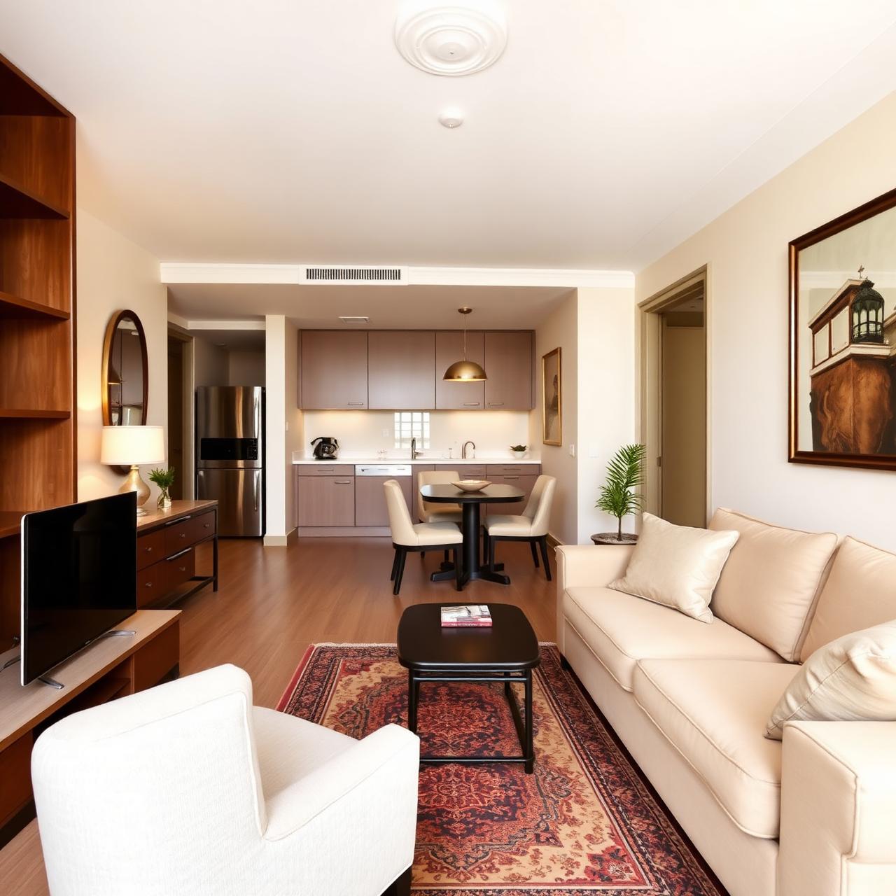 Apartment 4 – Hochwertig möblierte Beispielwohnung.